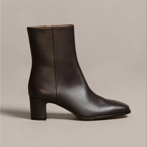 Jenni Kayne Leather Bobby Boots in Chocolate Size 40